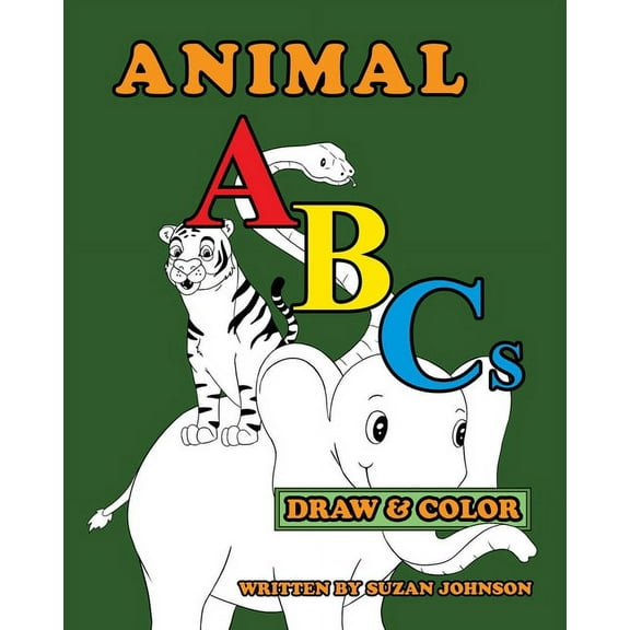 Animal ABCs: Draw and Color, (Paperback)