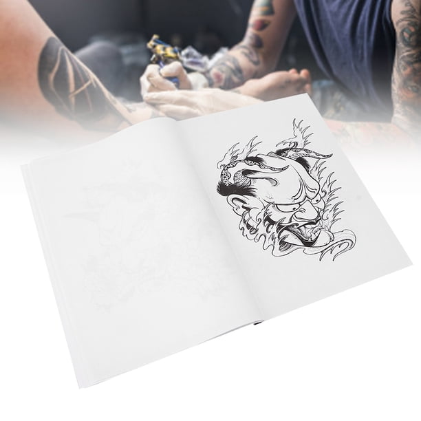 Libro de Plantilla de Tatuaje Pratical, Libro de Tatuaje Profesional de Patrones Portátiles Hannya, Tienda de Tatuajes para Tatuadores de Tatuajes amantes del Tatuaje