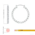 thumbnail image 3 of Angara Lab Grown Diamond Earrings - Prong-Set Round Diamond Hoop Earrings in Platinum for Women, 3 of 8