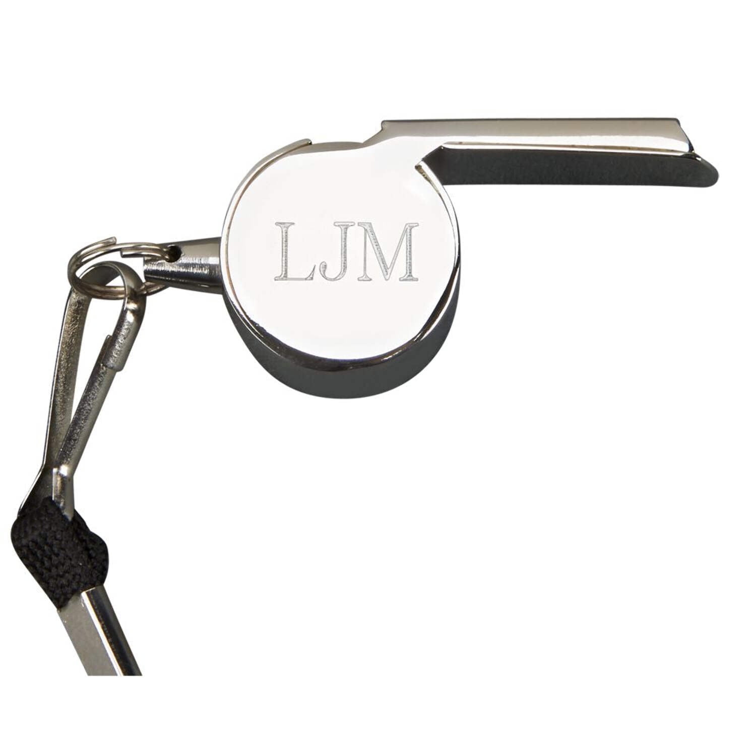 Creative Gifts International 002846 2.25 x 1 in. Stainless Steel Coach Whistle with Lanyard - Silver