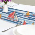 thumbnail image 4 of Yayeee Table Runner 90 inches Long Home Kitchen Dinning Party Decoration, Red Sailboats, 4 of 7