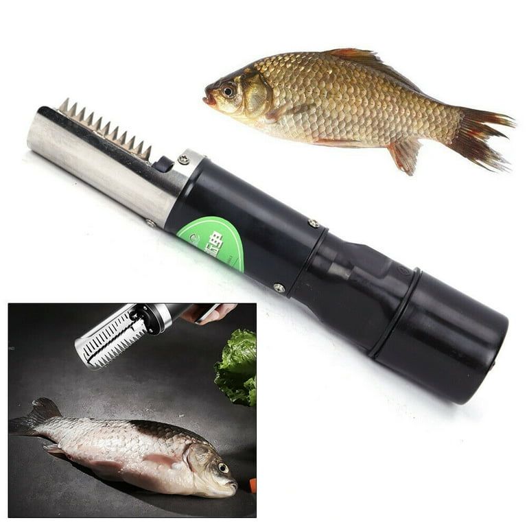 Miumaeov Electric Fish Scaler Fish Scale Scraper Cleaner Universal 120W Electric Fish Scaler Waterproof Fish Scale Remover Machine for Home, Size