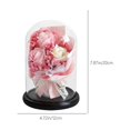 thumbnail image 3 of HongHeng Clearance Under $2.00 Soap Flower Dried Flower Bouquet Rose Superior Quality Glass Cover Eternal Flower Gift Box Christmas Valentine's Day Gift, 3 of 6