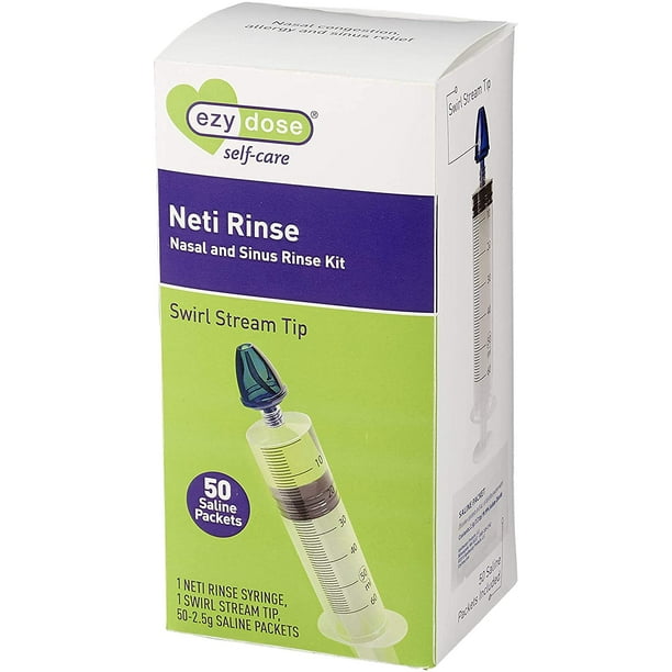 Ezy Dose Sinus and Allergy Relief Syringe, Nose Rinse for Home or