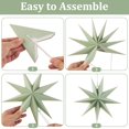 thumbnail image 2 of Faroles de Papel Estrella de 9 Puntas SUNBEAUTY Verde Salvia 30 cm Navidad x5, 2 of 7