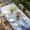 Blue, variant on Blue Marble Table Cloths for 3 Foot Rectangle Tables, Gradual Modern Abstract Art Patio Waterproof Elastic Fitted Tablecloths, Washable Rectangular Table Cover for Camping