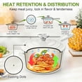 thumbnail image 2 of Walchoice 1QT Sauce Pan, Enameled Cast Iron Saucepan Dutch Oven Pot with Lid, 1 Quart Small Cooking Sauce Pot, Nonstick & Oven Safe - White, 2 of 8
