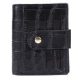 thumbnail image 2 of Bolsa Mini monedero con múltiples ranuras para tarjetas de piel de cocodrilo (negro) JShteea Para Estrenar, 2 of 5