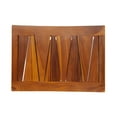 thumbnail image 3 of TeakCraft Teak Shower Stool with Shelf  Water Resistant, Non-Slip Premium Indonesian Teak Wood Bath Seat Bench for Shower  Fully Assembled Wood Spa Bath Organizer Seat with Leveling Feet, The Randi, 3 of 5