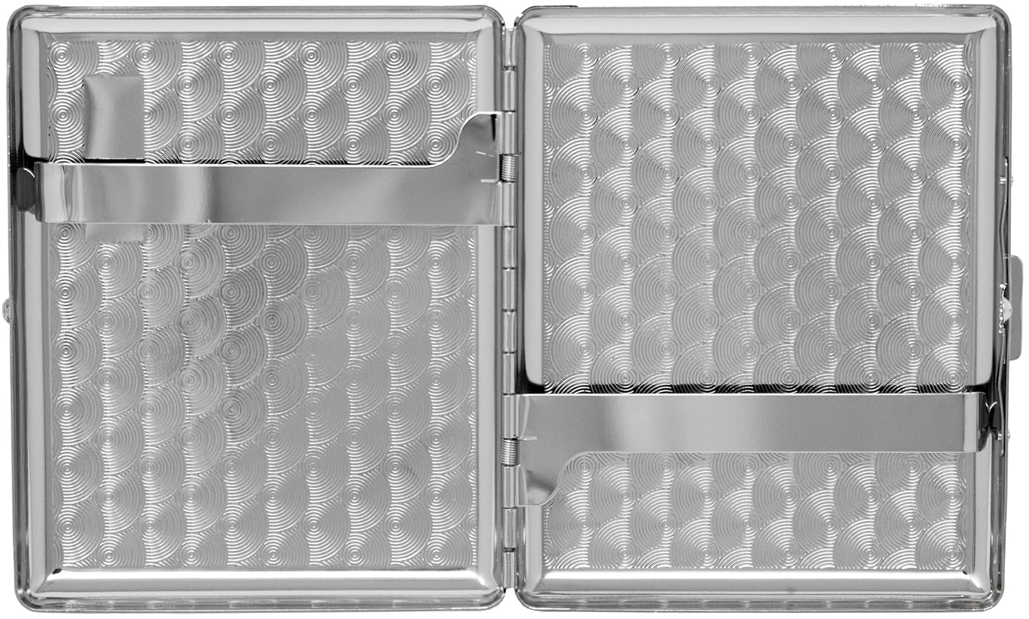 Set of 2 Metal-Plated 100s Cigarette Case & Stash Box (Antique Gold Victorian Print)