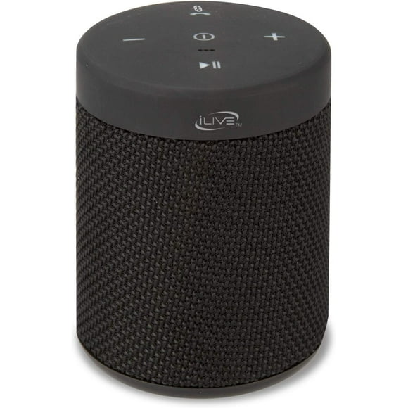 iLive Waterproof Fabric Wireless Speaker, 2.56 x 2.56 x 3.4 Inches, Built-in Rechargeable y, Black (ISBW108B)