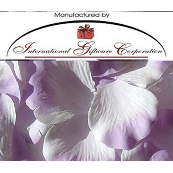 White / Lavender - Two Tone - 100 Silk Rose Petals Wedding Favors - Solid Colors - Wedding Reception and Party Supplies