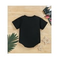 thumbnail image 4 of Faithtur Bébé Casual Manches Courtes Romper Mode Lettre Impression Col Rond Triangle Combinaisons, 4 of 9