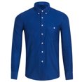 thumbnail image 2 of Blczomt Long Sleeve Mens Shirts Trendy Blue Solid Corduroy Collared Casual Button Down Shirts Xl, 2 of 9