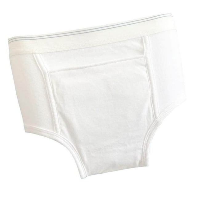 pitrice Washable Absorbency Incontinence Aid Cotton Underwear Briefs for Men S