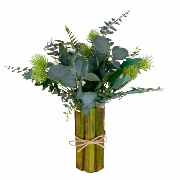 Puleo International 16 in. Artificial Spring Flower Bouquet, Green