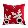 thumbnail image 2 of Decoraciones navideñas, adornos navideños, funda de almohada navideña bordada de algodón de 18 x 18 pulgadas para decoración de invierno, camas, sofás, cojines, autos, ilumina ambientes festivos, fund, 2 of 6