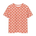 thumbnail image 5 of Zpanxa T Shirts for Girls Solid Color Round Neck Loose Fit Print Pattern Top Polyester Spandex 4 Years, 5 of 5
