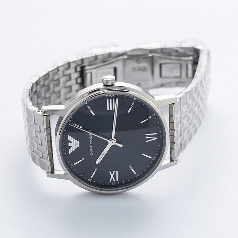 Brand New Emporio Armani Watch AR80010 Emporio Armani Kappa Quartz Blue Dial Silver Steel Strap  main image 3
