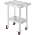thumbnail image 1 of VEVOR Mesa de Trabajo de Acero Inoxidable de 60,9 x 45,7 x 91,4 cm, Estante Ajustable de 3 etapas con 4 Ruedas, Mesa de Trabajo Comercial Resistente con Freno para la preparación de la Cocina VEVOR commercial-work-tables, 1 of 8