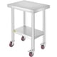thumbnail image 1 of VEVOR Mesa de Trabajo de Acero Inoxidable de 60,9 x 45,7 x 91,4 cm, Estante Ajustable de 3 etapas con 4 Ruedas, Mesa de Trabajo Comercial Resistente con Freno para la preparación de la Cocina VEVOR commercial-work-tables, 1 of 8