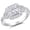 C-Silver, variant on Engagement Rings for Women Princess Cut 2CT Halo Wedding Promise Ring Silver Plated Anniversary Gift for Her Size 7