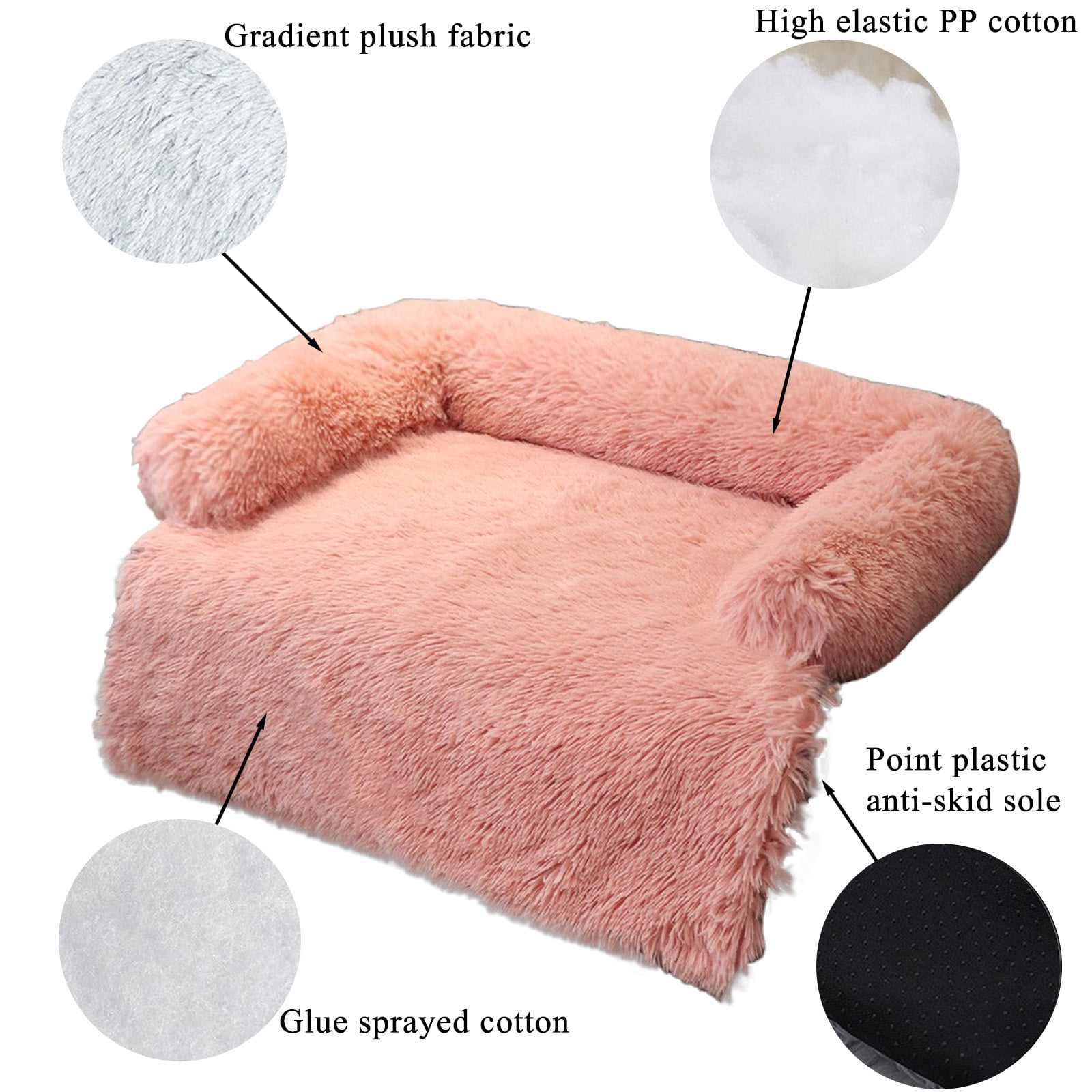 Elevated Pet Lounger Orthopedic Dog Cat Sofa Bed with Removable Mattress for Comfort
