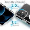 thumbnail image 5 of for iPhone 12/12 Pro Magnetic Case, Built in Magnets Compatible with MagSafe, Clear Hard PC Back Cover + Soft TPU Frame Slim Bumper Case for iPhone 12/12 Pro （6.1"）,Clear, 5 of 12