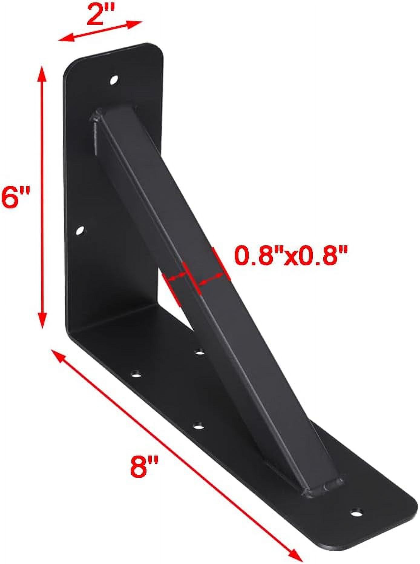 VANROUG 2Pcs Countertop Support Brackets 6"x 8" Heavy Duty Shelf Brackets,Corbels for Countertops Triangle Support Mantel Brackets Solid DIY Floating Shelf Supports 90 Degree
