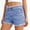 Light Blue, variant on Denim Shorts For Womens Straight Leg High Waisted Pocket Jorts Streetwear Raw Hem Y2K Causal
