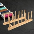thumbnail image 4 of Beaupretty Solid Wood Thread Storage Stand Practical Beige Spool Holder for Embroidery and Sewing, 4 of 7