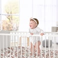 thumbnail image 4 of Sweet Jojo Designs Boho Floral Wildflower Rust Orange and Ivory Girl Satin Fitted Crib Sheet, 4 of 6