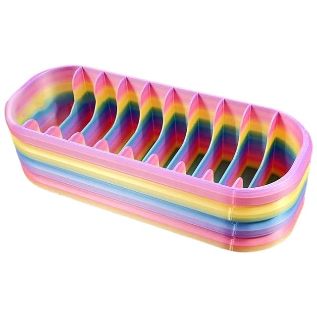 XIPYYKM 10-Compartment Gradient Color Diamond Art Storage Box, Large Capacity Wear Diamond Art Diamond Bead Organizer for Bagged Diamonds, Pens, Tweezers - Diamond Art Accessories Tool Rack