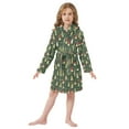 thumbnail image 6 of FORMRS Niños Bathrobe Unisex Hooded Robe Soft Plush Pajamas Sleepwear, Size 7-9T, Christmas Tree, 6 of 7
