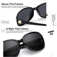 thumbnail image 4 of SIPHEW Polarized Sunglasses Womens, Classic Square Sun Glasses for women with UV Protection Wrap Shades, 4 of 5