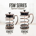 thumbnail image 3 of OVENTE 34 Ounce French Press Coffee & Tea Maker, Borosilicate Heat Resistant Glass, Copper FSW34C, 3 of 9