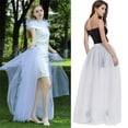 thumbnail image 2 of Yokua Tulle Tutu Long Skirt Wedding Party Overskirt Cocktail Prom Mesh Maxi Skirt, 2 of 15