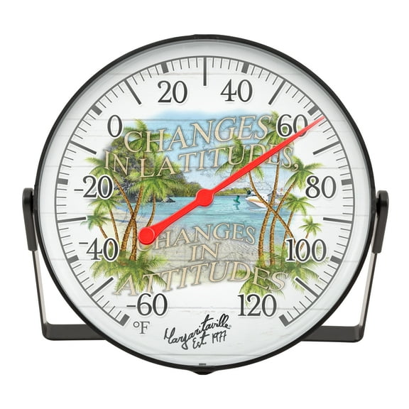 La Crosse 5-inch Margaritaville Plastic Analog Bracket Thermometer, 104-20747MV-Int