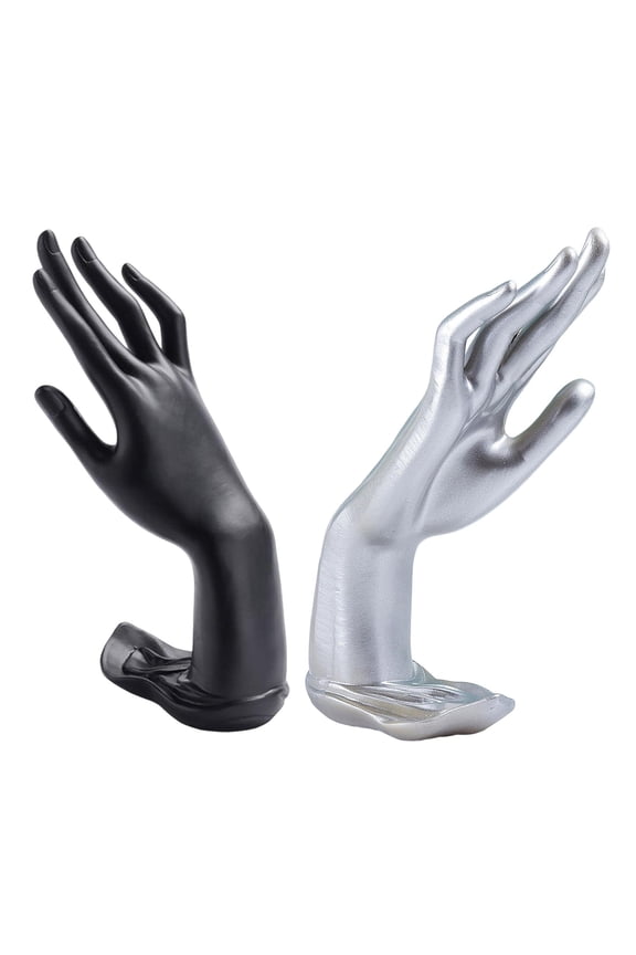 Wedding Rings Hand Holder Organizer Decoration Hand Holder 2x White Black