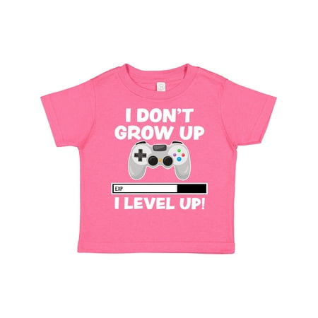 

Inktastic I Dont Grow Up I Level Up with Game Controller White Boys or Girls Toddler T-Shirt
