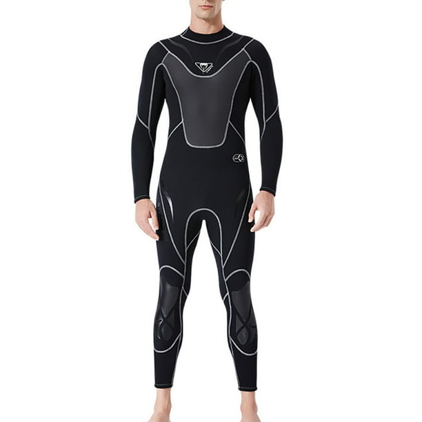 Soidarity Trajes de neopreno Traje de buceo Pantalones de manga larga de secado rápido Protección solar de una pieza Mantener el calor para Deportes acuáticos negro L