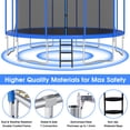 thumbnail image 5 of YORIN Trampoline, 1500LBS 16FT Trampoline for 7-8 Adults/ Kids, with Enclosure Net, Metal Swing, Basketball Hoop, Ladder, Galvanized Outdoor Anti-Rust Heavy Duty Round Recreational Trampoline, 5 of 6