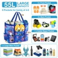 thumbnail image 3 of Livhil Mesh Beach Bag Rope Handles, Mesh Tote Bag for Women Contains Wicker Oversized Beach Tote Bag with 9 Small Pockets  (Jellyfish), 3 of 7