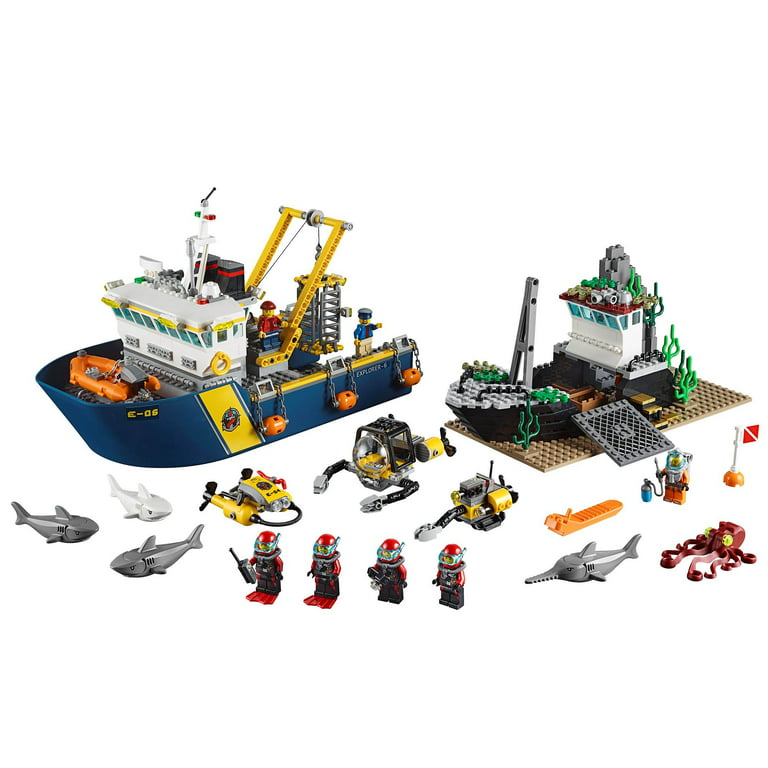 bar Grisling Catena LEGO City Deep Sea Explorers Deep Sea Exploration Vessel, 60095 -  Walmart.com