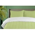 thumbnail image 4 of Ambesonne Geometric Duvet Cover Sets, Vortex Whirlpool Motif, 2-King, Apple Green White, 4 of 7