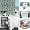 thumbnail image 6 of DEWOO 10PCS Mandala Tile Stickers, Peel and Stick Self Adhesive Removable Moroccan Tiles Backsplash Waterproof Oil Proof for Bathroom & Kitchen Wall Stickers Home Decor, 6 of 12