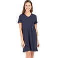 thumbnail image 2 of Fishers Finery Women's EcoFabric Short Sleeve Organic Cotton Nightgown (Navy, M), 2 of 6