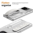 thumbnail image 2 of ELEHOLD Case for Google Pixel 9 Pro Fold, Anti-Drop Thin Hinge Protection Screen Protector Case with Strap & Kickstand,Clear, 2 of 7