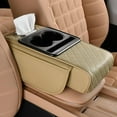 thumbnail image 1 of Coussin d'Accoudoir de Console Auto avec Support à 2 Tasses Coussin de Dossier de Console U9z5, 1 of 1