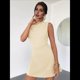 thumbnail image 4 of Vestido Mini para Mujer, Fruncido, Cuello Alto, Sin Mangas, Corte A, para Fiesta de Verano. Albaricoque S, 4 of 10